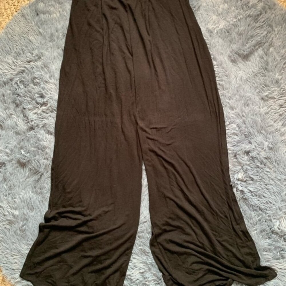 Guess Black Wide LEg Pants With Side Slits Size M